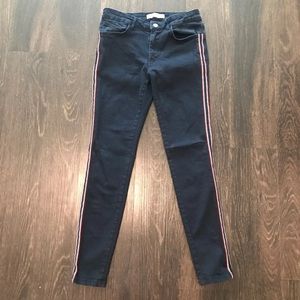 Zara Racing Stripe Skinny Jeans 6